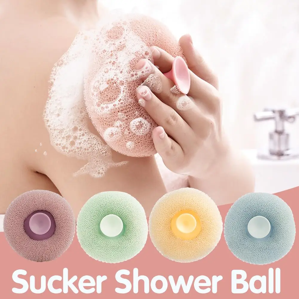 

Sucker Shower Ball Japanese Spa Cup Body Massage Sponge With Bathroom Suction Body Bath Ball Accessories Loofah Natural 3d V1c1