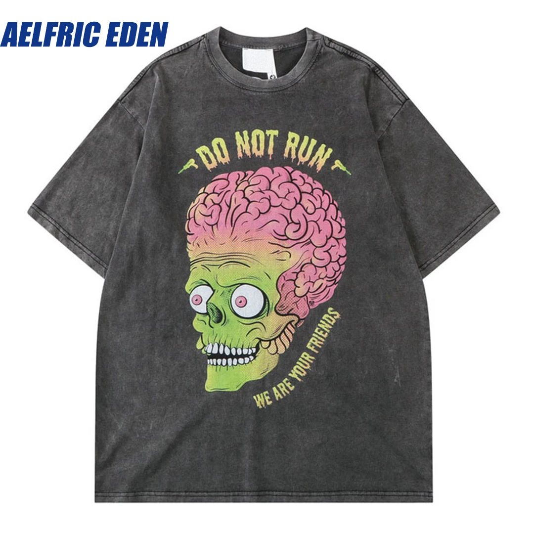 Aelfric Eden Funny Brain Zombie Print Distressed Punk Gothic Tee Shirts Punk T-Shirt Hip Hop Streetwear Harajuku Casual T Shirt
Aelfric Eden Funny Brain Zombie Print Distressed Punk Gothic Tee Shirts Punk T-Shirt Hip Hop Streetwear Harajuku Casual T Shirt