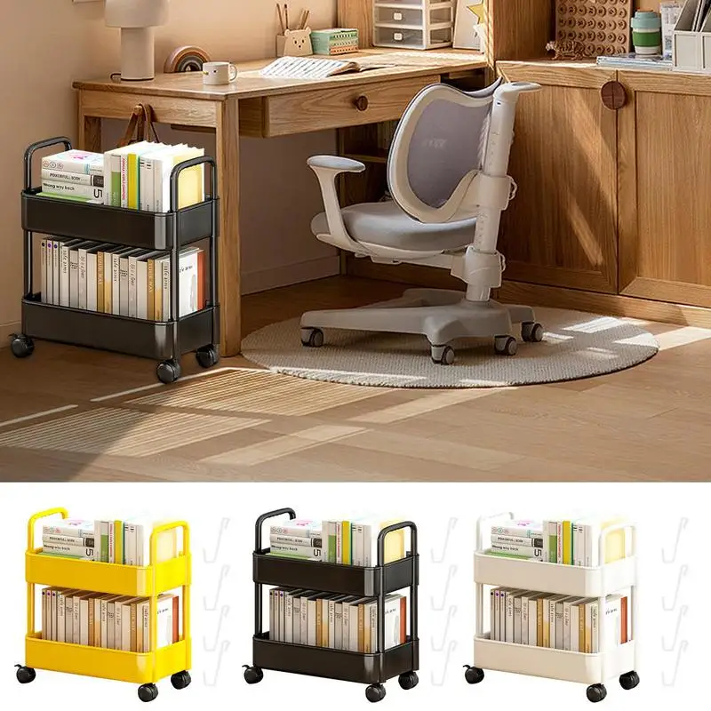 Movable Bookshelf Cart 2 Tier Magazines Living Room Storage Rack Trolley With Wheels Office Desk Edge Storage Bedroom Bookshelf
Movable Bookshelf Cart 2 Tier Magazines Living Room Storage Rack Trolley With Wheels Office Desk Edge Storage Bedroom Bookshelf