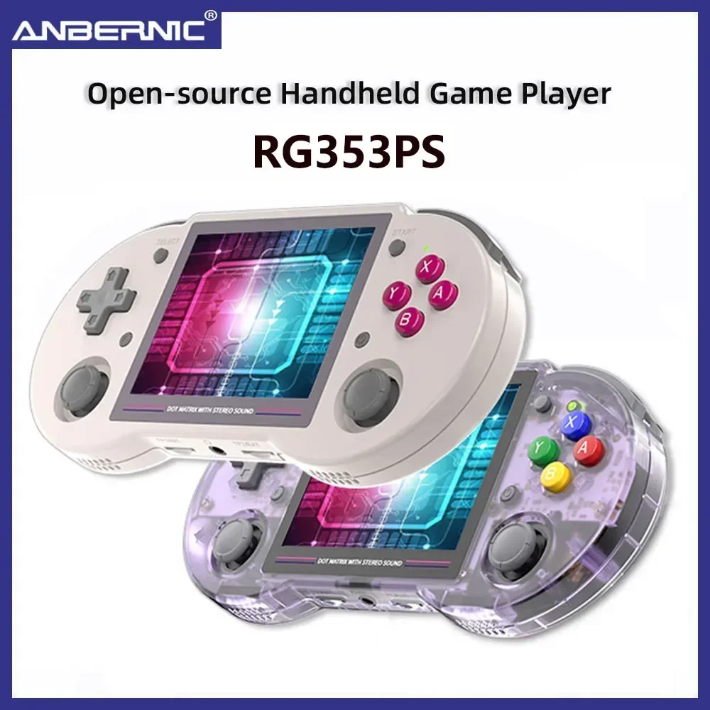 

ANBERNIC RG353PS 64 Bit Handheld Game Console Linux OS 3.5inch IPS Screen Retro Game Player HDMI-Compatible 2.4G/5G WiFi
