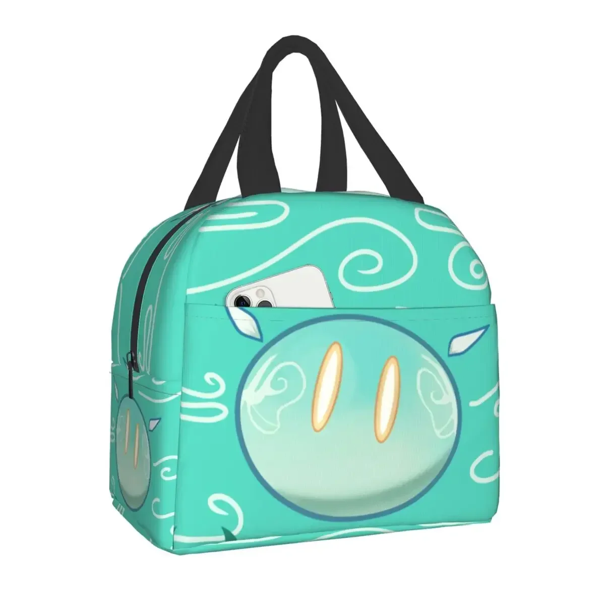 

Slime Genshin Impact Insulated Lunch Tote Bag for Women Anime Game Portable Cooler Thermal Bento Box Camping Travel Picnic