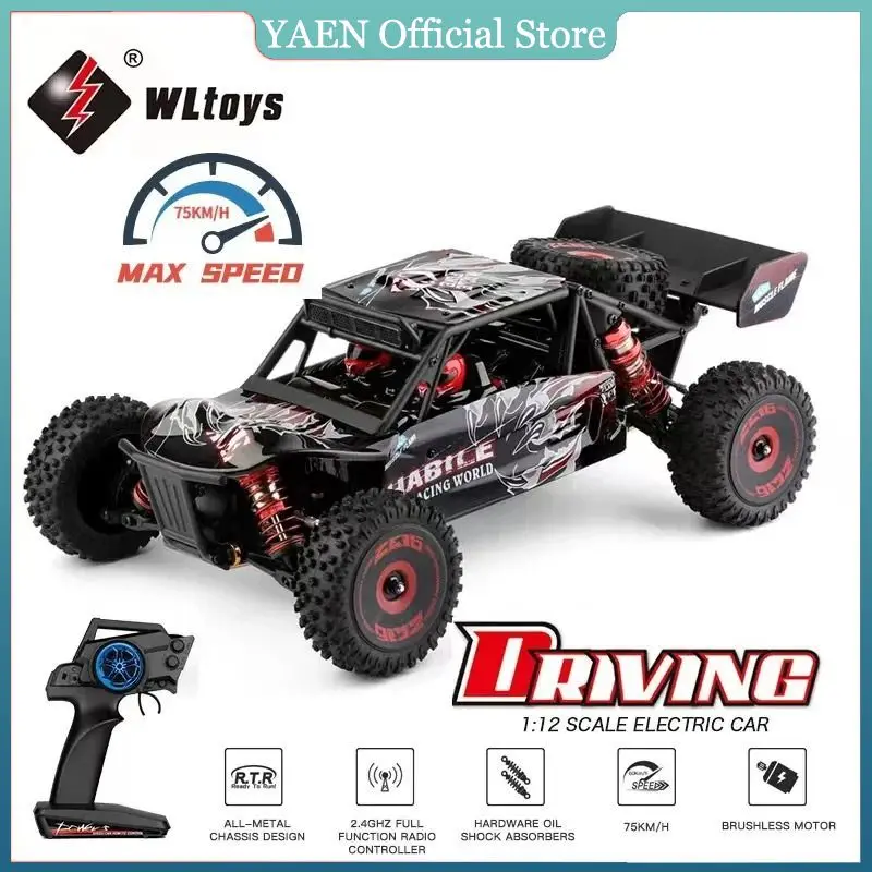 

Wltoys 124016 4WD 75Km/H With Free Parts Kit Brushless Motor High Speed Racing 1/12 2.4GHz Off-Road Drift Car RC Car