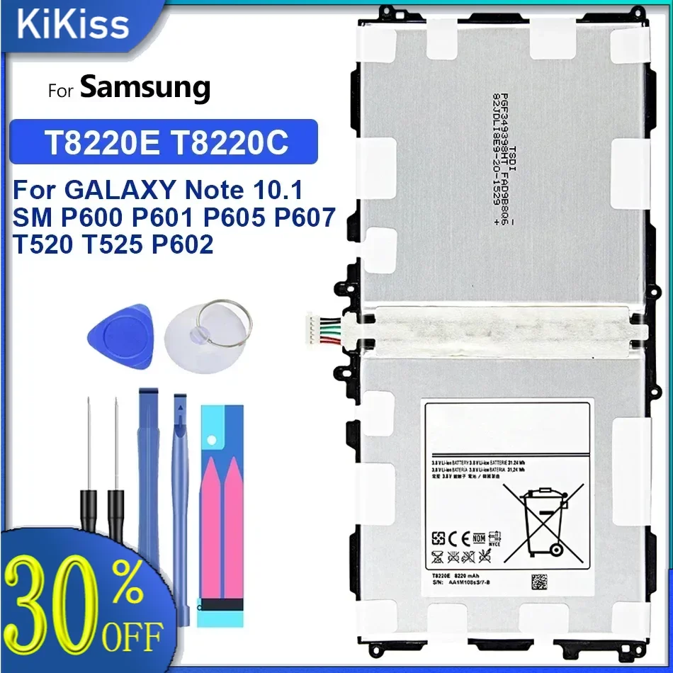 Аккумулятор для планшета T8220E T8220C T8220U T8220K для Samsung Galaxy SM-P601 P600 T520 T525 P605 P607T note10.1 Note 10,1 2014 8220 мАч
Аккумулятор для планшета T8220E T8220C T8220U T8220K для Samsung Galaxy SM-P601 P600 T520 T525 P605 P607T note10.1 Note 10,1 2014 8220 мАч