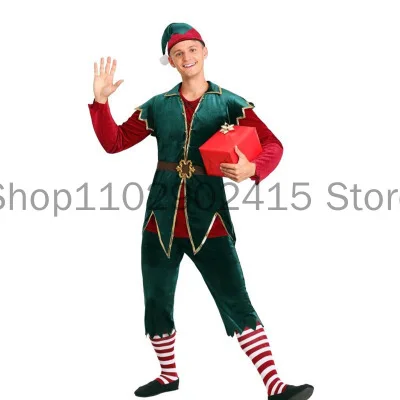 

Medieval Men Women Christmas Adult Santa Claus Cosplay Costume Carnival Xmas Party Elf Festival Couple Fancy Dress Stage Costume