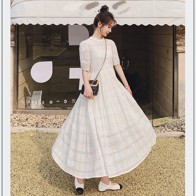 2023 Summer Women's Dress New Pattern Gentleness French Style Sweet Ankle Length Translucent Check Free Shipping
2023 Summer Women's Dress New Pattern Gentleness French Style Sweet Ankle Length Translucent Check Free Shipping