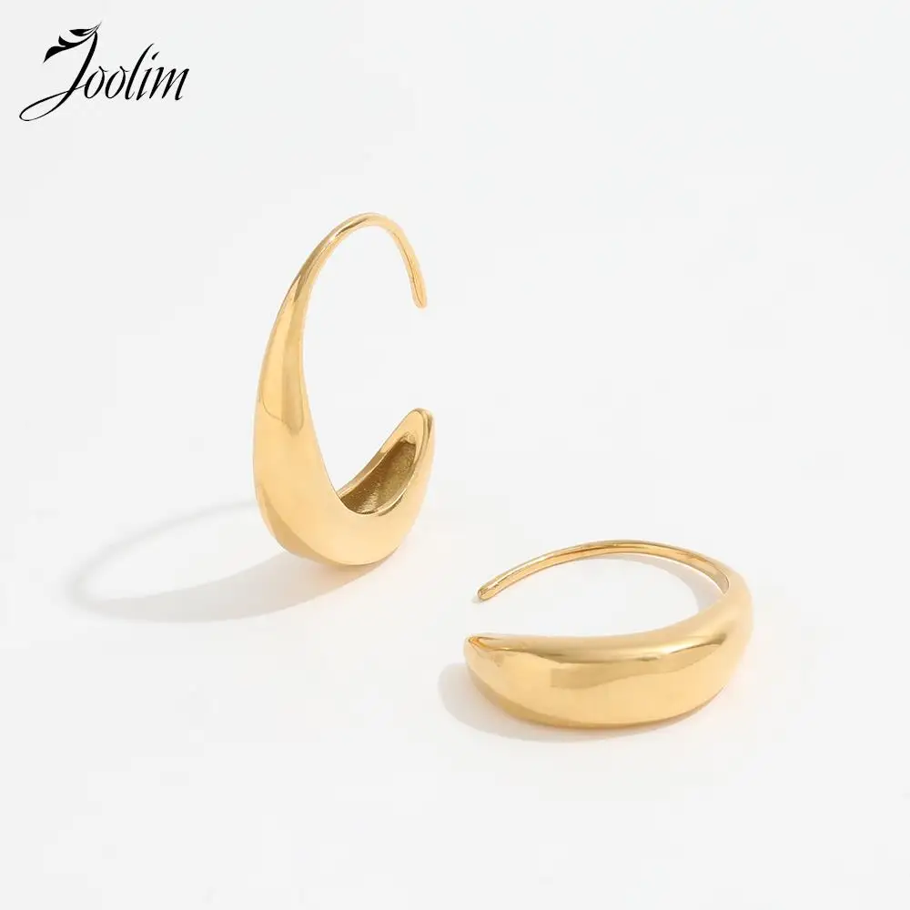 Joolim Jewelry High Quality PVD Tarnish Free Permanent Versatile Retro Simple C-shaped Hoop Stainless Steel Earring for Women
Joolim Jewelry High Quality PVD Tarnish Free Permanent Versatile Retro Simple C-shaped Hoop Stainless Steel Earring for Women
