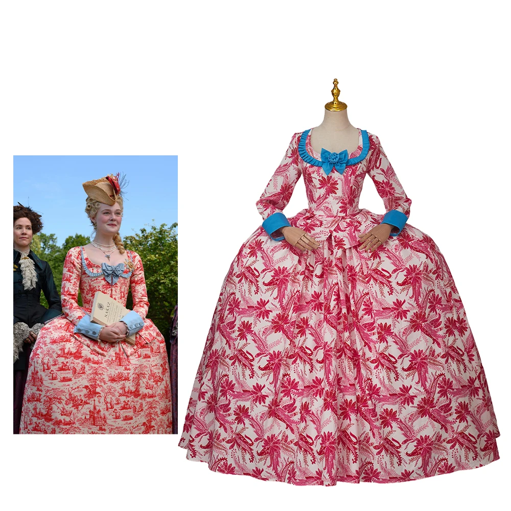 

Catherine The Great Cosplay Costume Rococo French Colonial Floral Dress Marie Antoinette Vintage Ball Gown Renaissance Costume