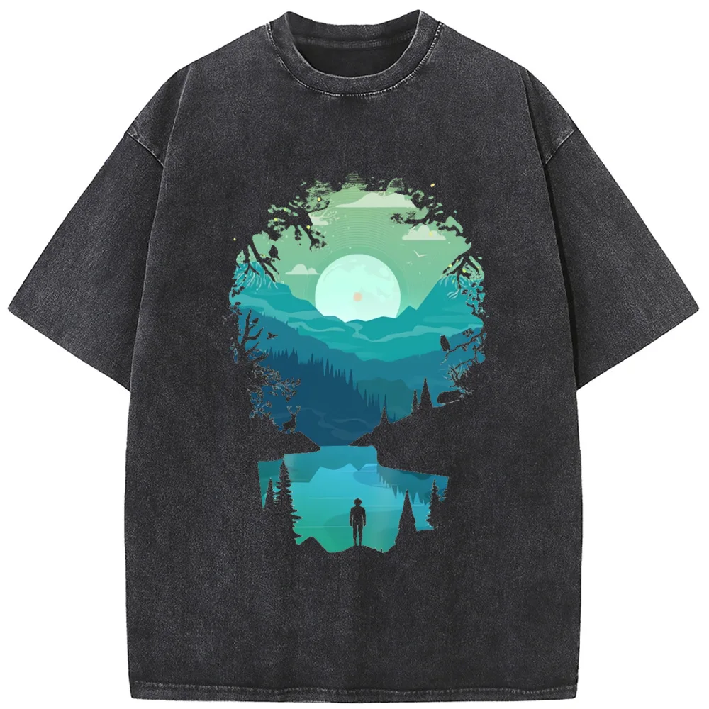 Men's Music Mountain Scenery Bleach Shirt Vintage Washed T-Shirt Tops Summer Fashion Casual Cotton O-Neck Tees Bleached Tshirt
Men's Music Mountain Scenery Bleach Shirt Vintage Washed T-Shirt Tops Summer Fashion Casual Cotton O-Neck Tees Bleached Tshirt