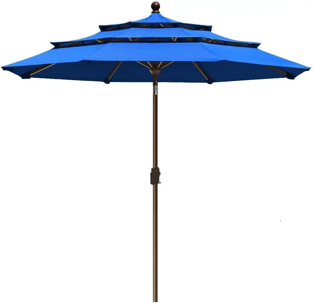 

EliteShade USA 10-Year-Non-Fading Sunumbrella 9Ft 3 Tiers Market Umbrella Patio Umbrella Outdoor Table Umbrella with Ventilation