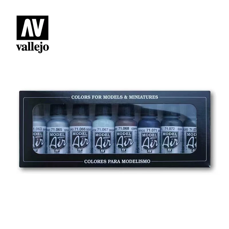 Paint Model Moloring Pigment AV Vallejo Spain Metallic Color Suit Water-Based Hand Brush Painting Spraying GUNPLA Plastic
Paint Model Moloring Pigment AV Vallejo Spain Metallic Color Suit Water-Based Hand Brush Painting Spraying GUNPLA Plastic