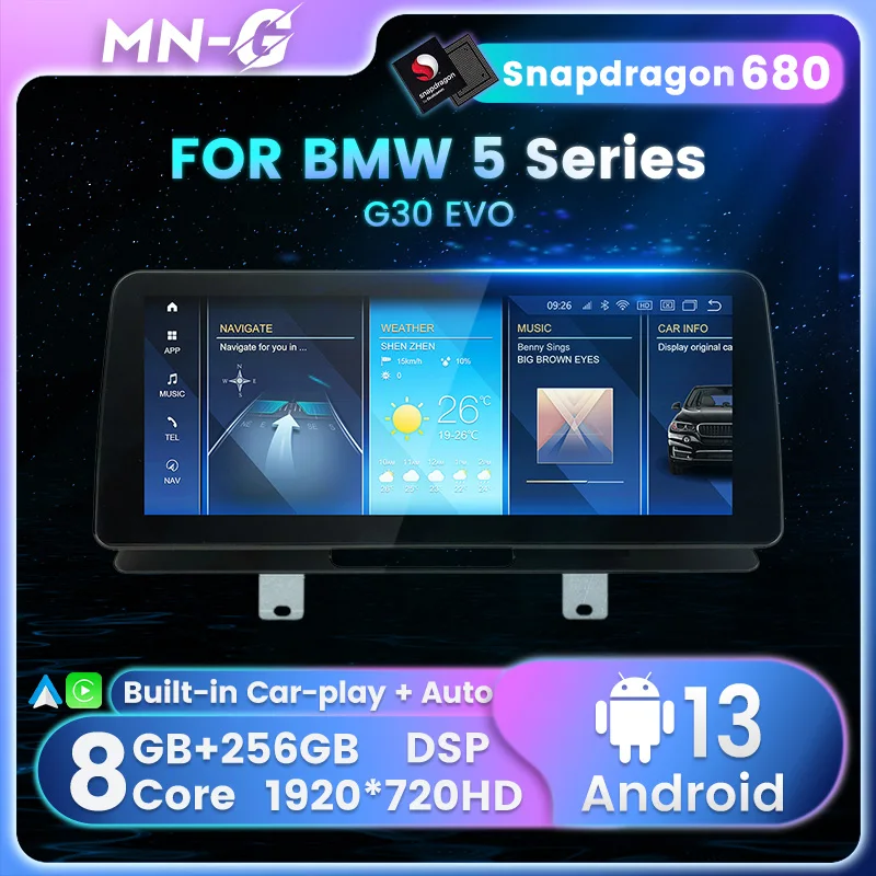 12.3-дюймовый автомагнитола 2din Беспроводной Carplay Для BMW 5 серии G30 G31 G38 2018 - 2021 Android 13 Навигация GPS Snapdragon 680 8GB+256GB
12.3-дюймовый автомагнитола 2din Беспроводной Carplay Для BMW 5 серии G30 G31 G38 2018 - 2021 Android 13 Навигация GPS Snapdragon 680 8GB+256GB