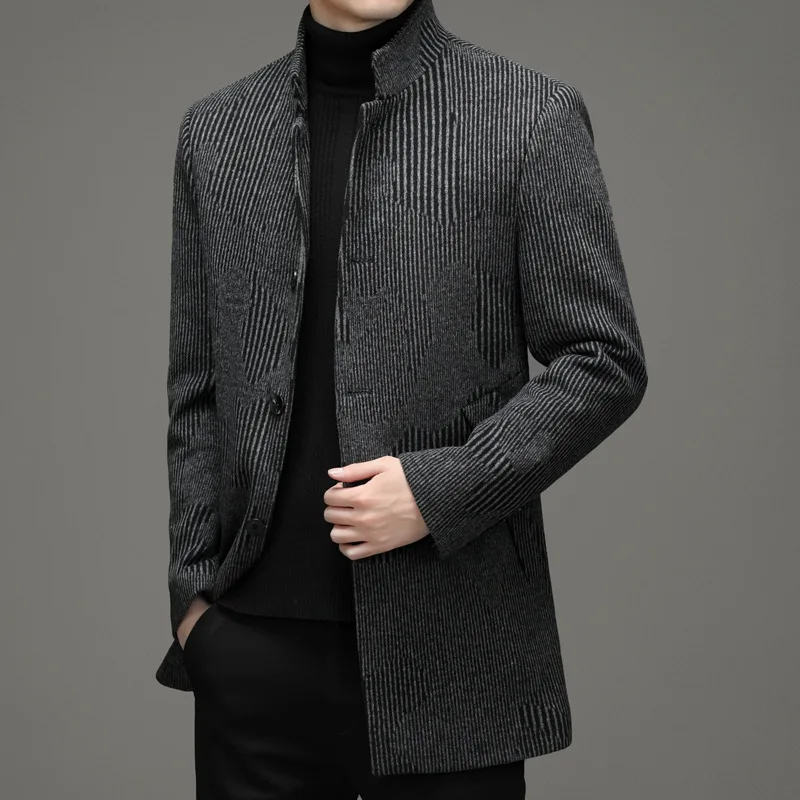 2023 Winter Middle-aged Men's Wool Woolen Coat Business Stand Collar Loose Tunic Coat Cardigan for Men Men Clothing Men
2023 Winter Middle-aged Men's Wool Woolen Coat Business Stand Collar Loose Tunic Coat Cardigan for Men Men Clothing Men