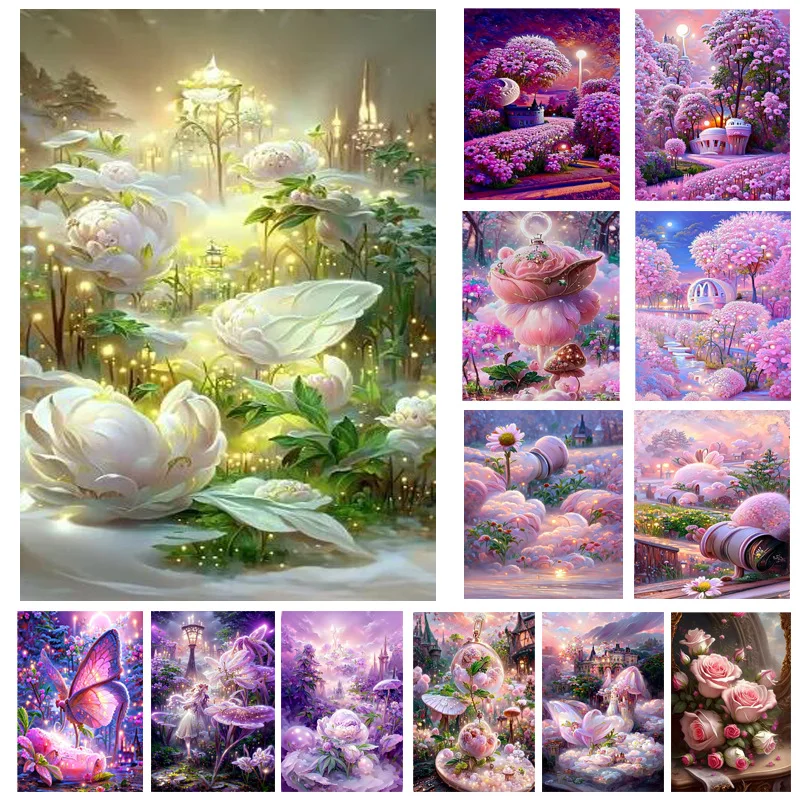 Diamond Embroidery Fantasy Romantic Flower Castle Landscape 5D DIY Diamond Painting Kits Pictures Rhinestones Cross Stitch
Diamond Embroidery Fantasy Romantic Flower Castle Landscape 5D DIY Diamond Painting Kits Pictures Rhinestones Cross Stitch