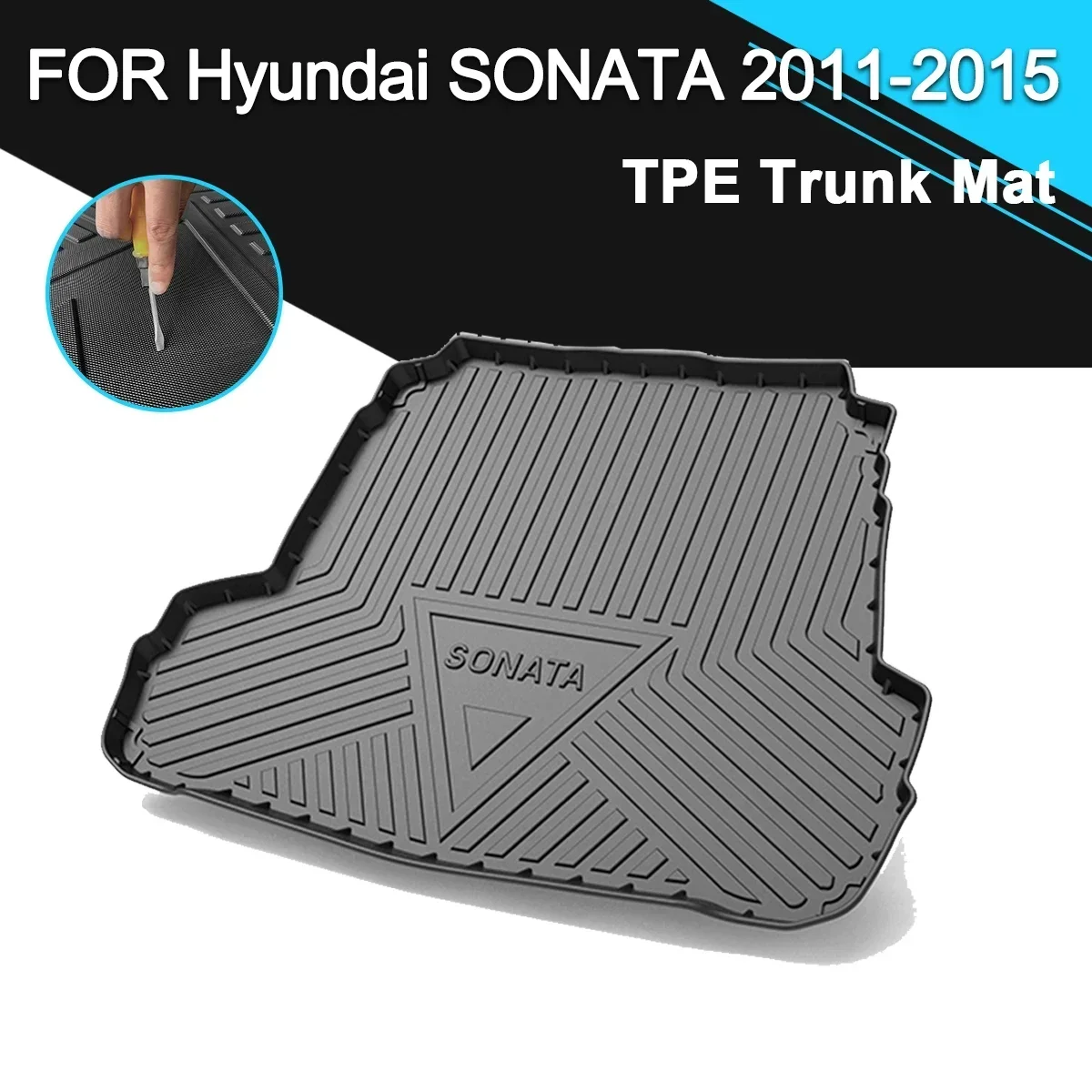 Car Rear Trunk Cover Mat Rubber TPE Waterproof Non-Slip Cargo Liner Accessories For Hyundai Sonata 2011-2015
Car Rear Trunk Cover Mat Rubber TPE Waterproof Non-Slip Cargo Liner Accessories For Hyundai Sonata 2011-2015