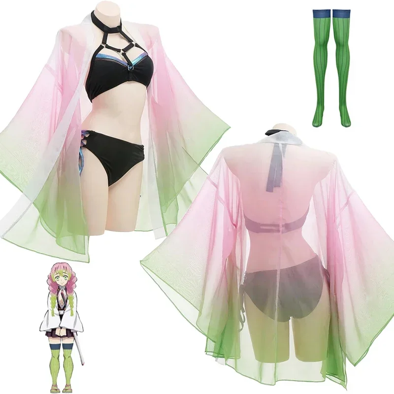 Demon Slayer Cosplay Anime Kanroji Mitsuri Swimsuit Kochou Shinobu Cardigan Swimsuit Set Summer Bikini Beach Cosplay Costume New
Demon Slayer Cosplay Anime Kanroji Mitsuri Swimsuit Kochou Shinobu Cardigan Swimsuit Set Summer Bikini Beach Cosplay Costume New