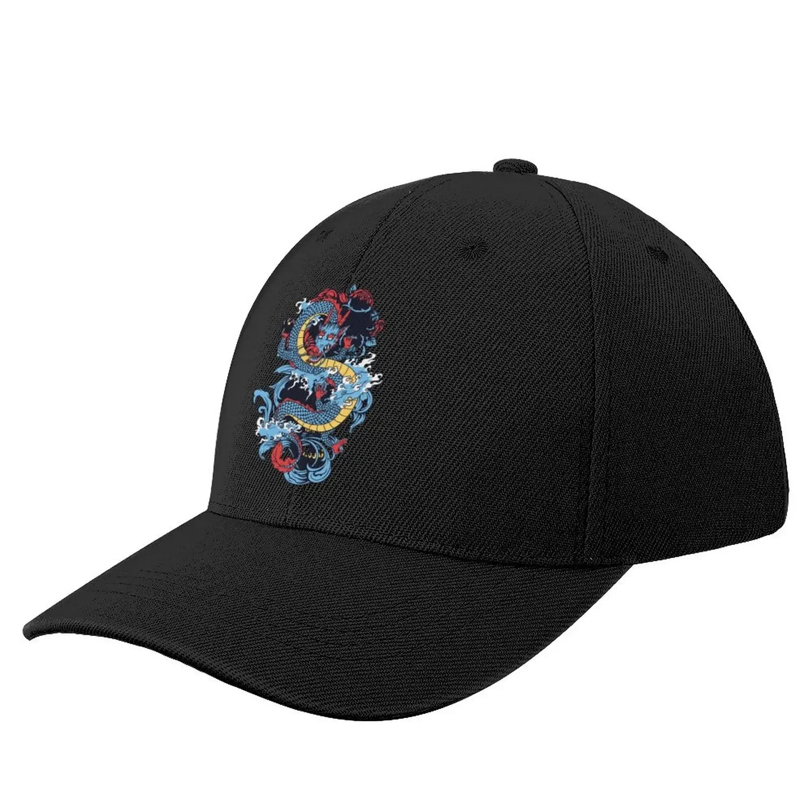

Robotic Dragon Stickers | Cool Hand Drawn Dragon with Waves | Baseball Cap Golf Hat cute Fashion Beach Women'S Hats Men'S