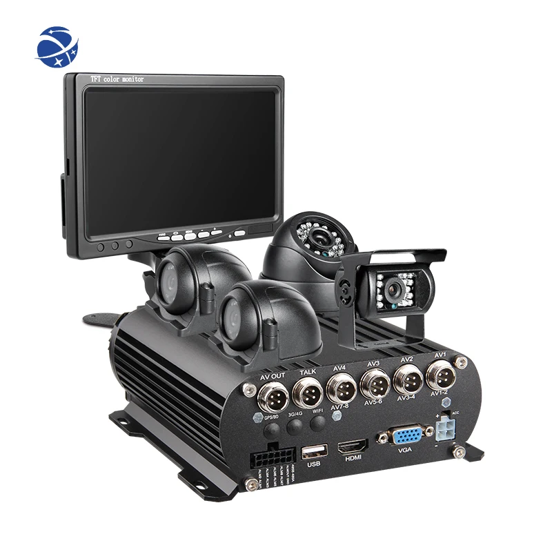 

Yun Yi MDVR Kit With 4 Channel 1080P AHD HDD Mobile DVR 4 IR Night Vision Waterproof Outdoor Ip Cameras And 7 Inch VGA