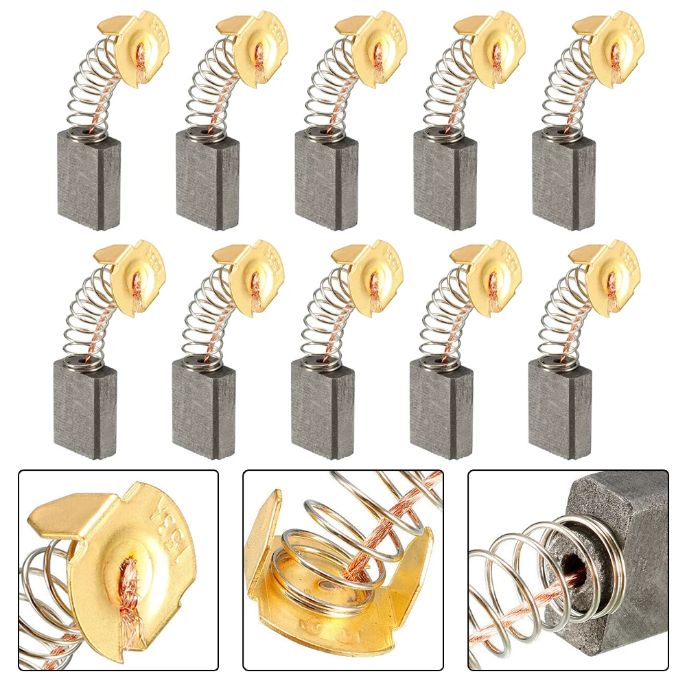 10pcs Carbon Brushes For Electric Motors Angle Grinders Hammer Drills Replacement Power Tools Accessories 16x13x6mm
10pcs Carbon Brushes For Electric Motors Angle Grinders Hammer Drills Replacement Power Tools Accessories 16x13x6mm