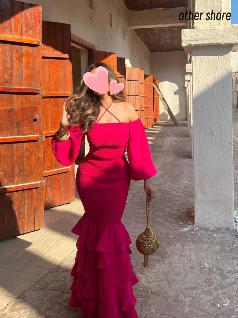 Other Shore Elegant Vintage Sexy Sweet Mermaid Rose Red Ruffle Customize Formal Occasion Prom Dress Evening Party Gowns 
Other Shore Elegant Vintage Sexy Sweet Mermaid Rose Red Ruffle Customize Formal Occasion Prom Dress Evening Party Gowns