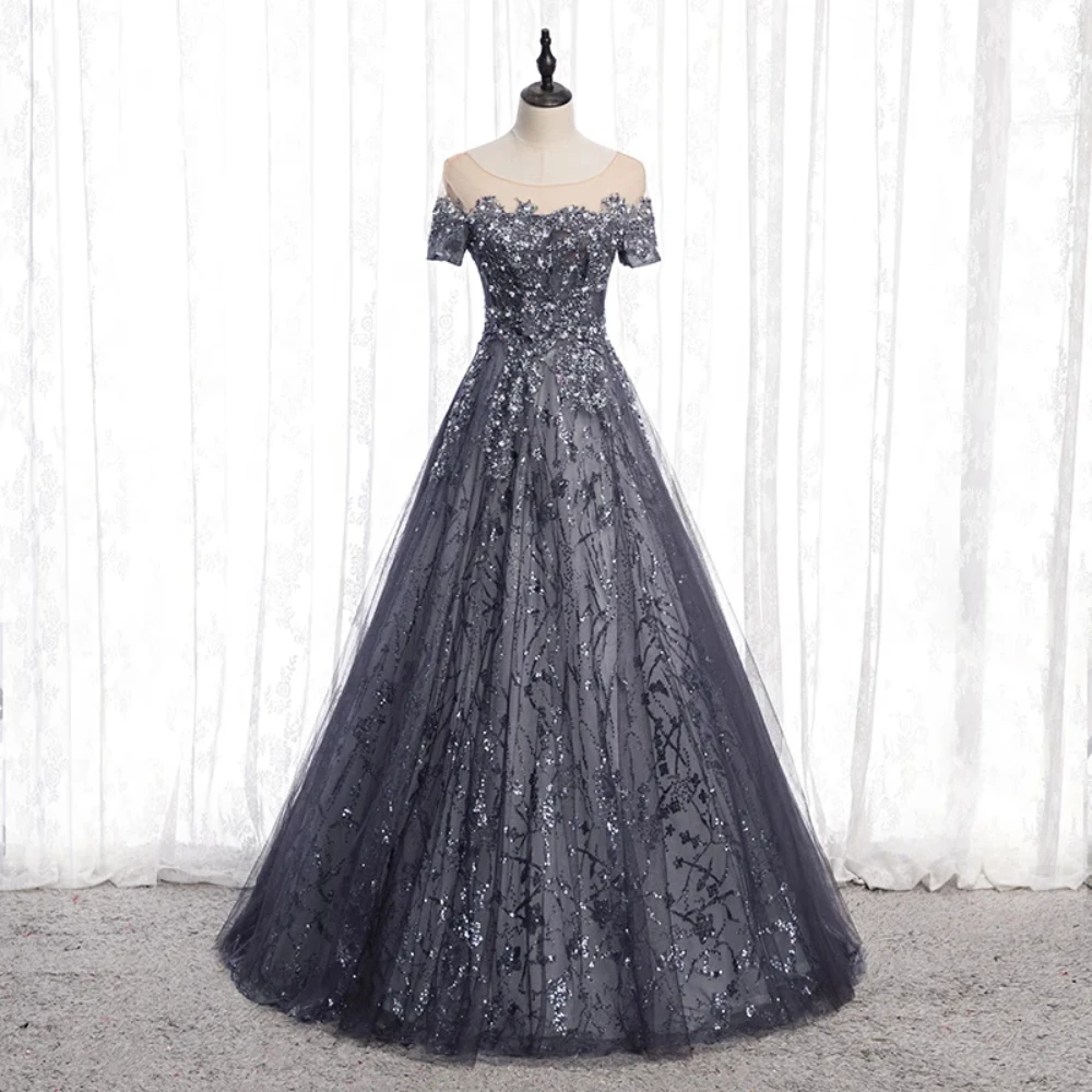 Elegant Evening Dress 2024 New Short Sleeve O-Neck A-Line Prom Gowns Sequins Lace Embroidery Floor-Length Backless Party Dresses
Elegant Evening Dress 2024 New Short Sleeve O-Neck A-Line Prom Gowns Sequins Lace Embroidery Floor-Length Backless Party Dresses