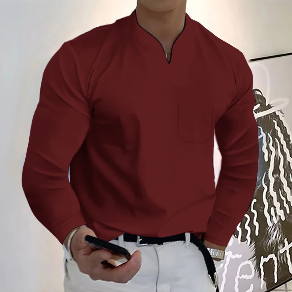 Men Autumn V-Neck Long Sleeve Dress Shirts Slim Collar Office Blouse Tops Tee Business Casual Elastic Solid Pure Cotton T-shirts
Men Autumn V-Neck Long Sleeve Dress Shirts Slim Collar Office Blouse Tops Tee Business Casual Elastic Solid Pure Cotton T-shirts