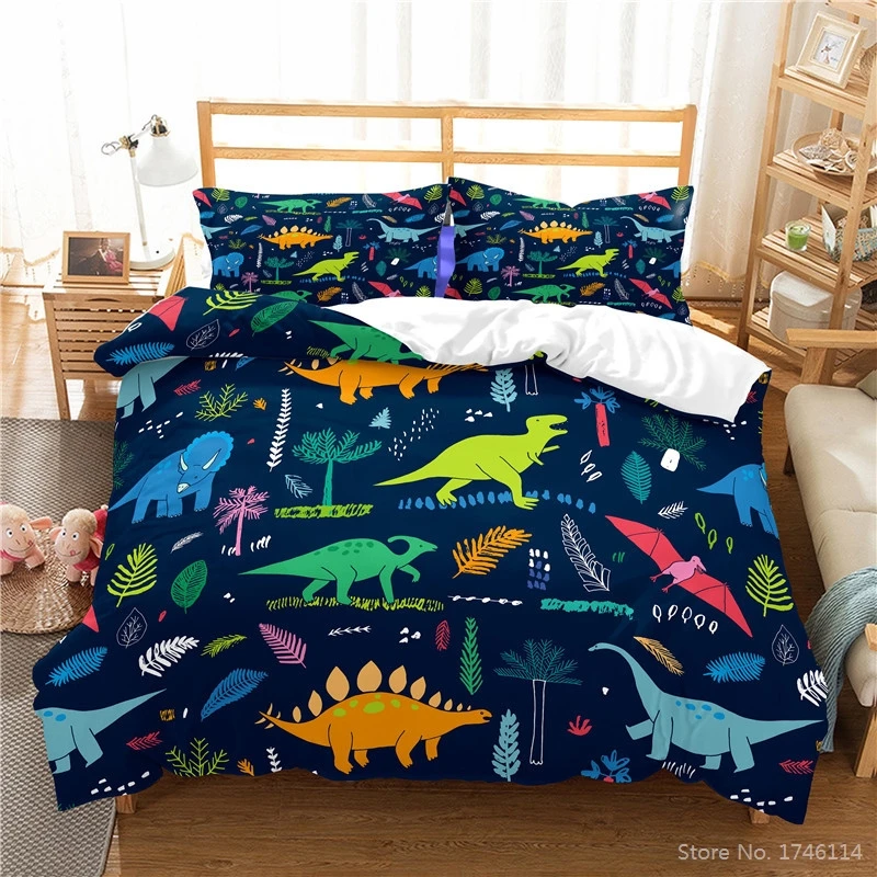 Lovely Multi-colored Dinosaur 3D Printed Duvet Cover with Pillowcase Set Twin Full Queen King Size Bedding Set Home Textile Gift
Lovely Multi-colored Dinosaur 3D Printed Duvet Cover with Pillowcase Set Twin Full Queen King Size Bedding Set Home Textile Gift