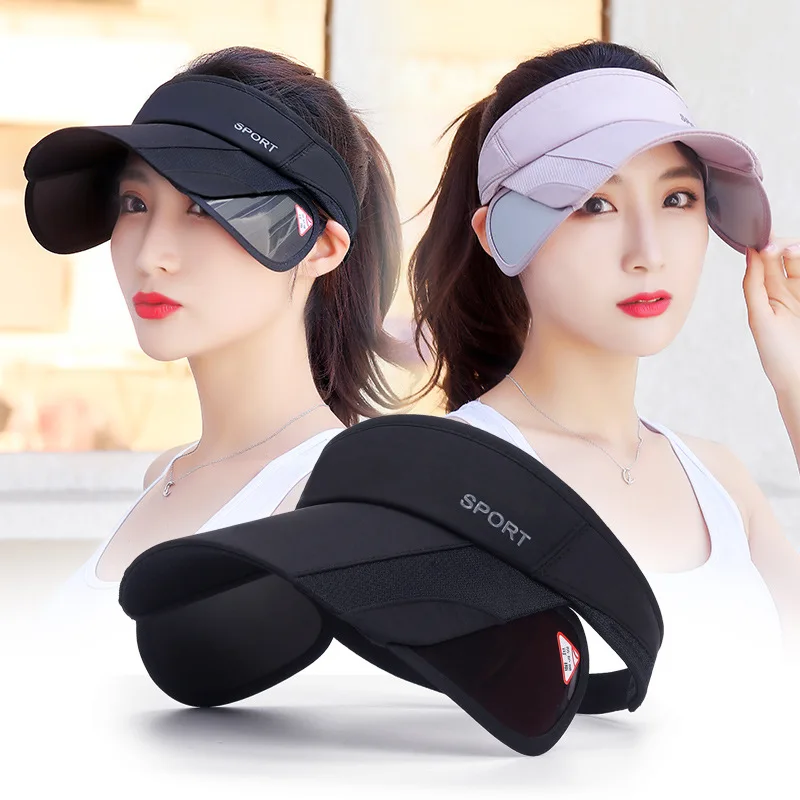 

Summer Outdoor Sports Sunscreen Open Top Hat for Women's Fashion and Leisure Sunshade Hat with Stretchable brim Duck Tongue Hat