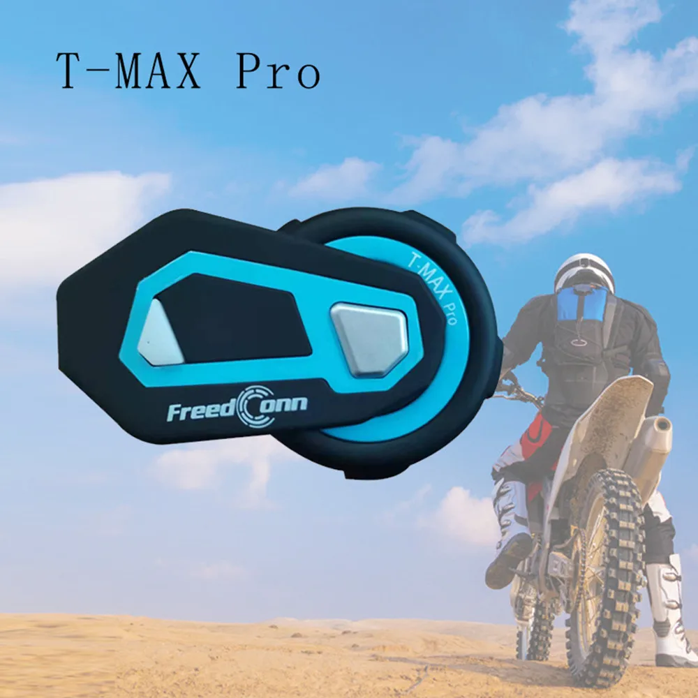 

T Max Pro Motorcycle Intercom Bluetooth Helmet Headset 6 Riders BT 5.0 1200M FM Motor Interphone Communicator Earphone