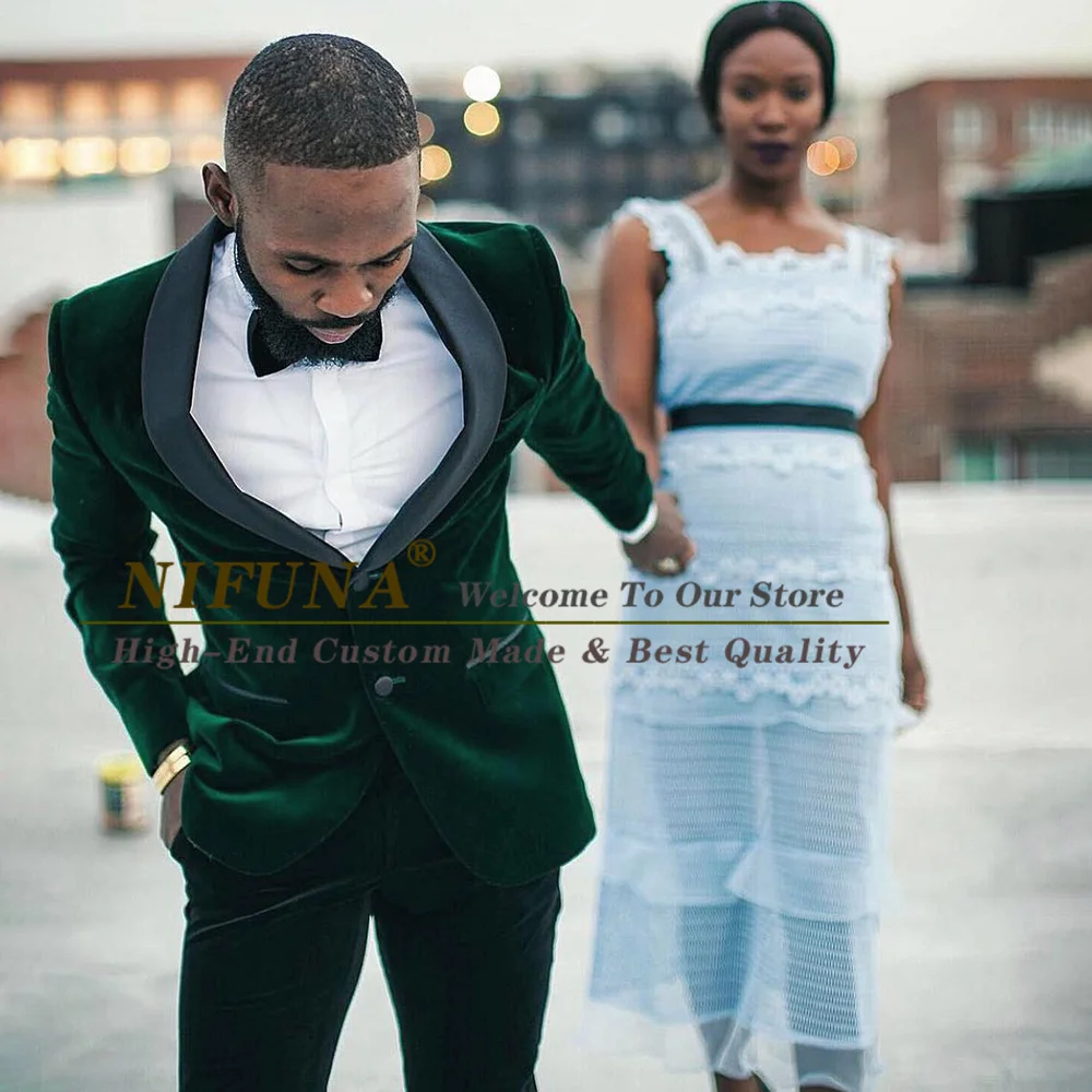 Custom Fashion Trajes De Hombre Green Velvet Men's Wedding Suit 2 Piece Slim Groom Tuxedo Casual Wear Blazer Sets Mens Clothing
Custom Fashion Trajes De Hombre Green Velvet Men's Wedding Suit 2 Piece Slim Groom Tuxedo Casual Wear Blazer Sets Mens Clothing