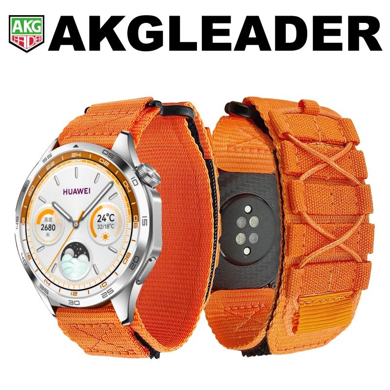 

AKGLEADER Octagonal Nylon Loop Watch Band For Huawei Watch Gt 2 GT3 Pro Strap Huawei 42mm 46mm Pro Wristband Bracelet