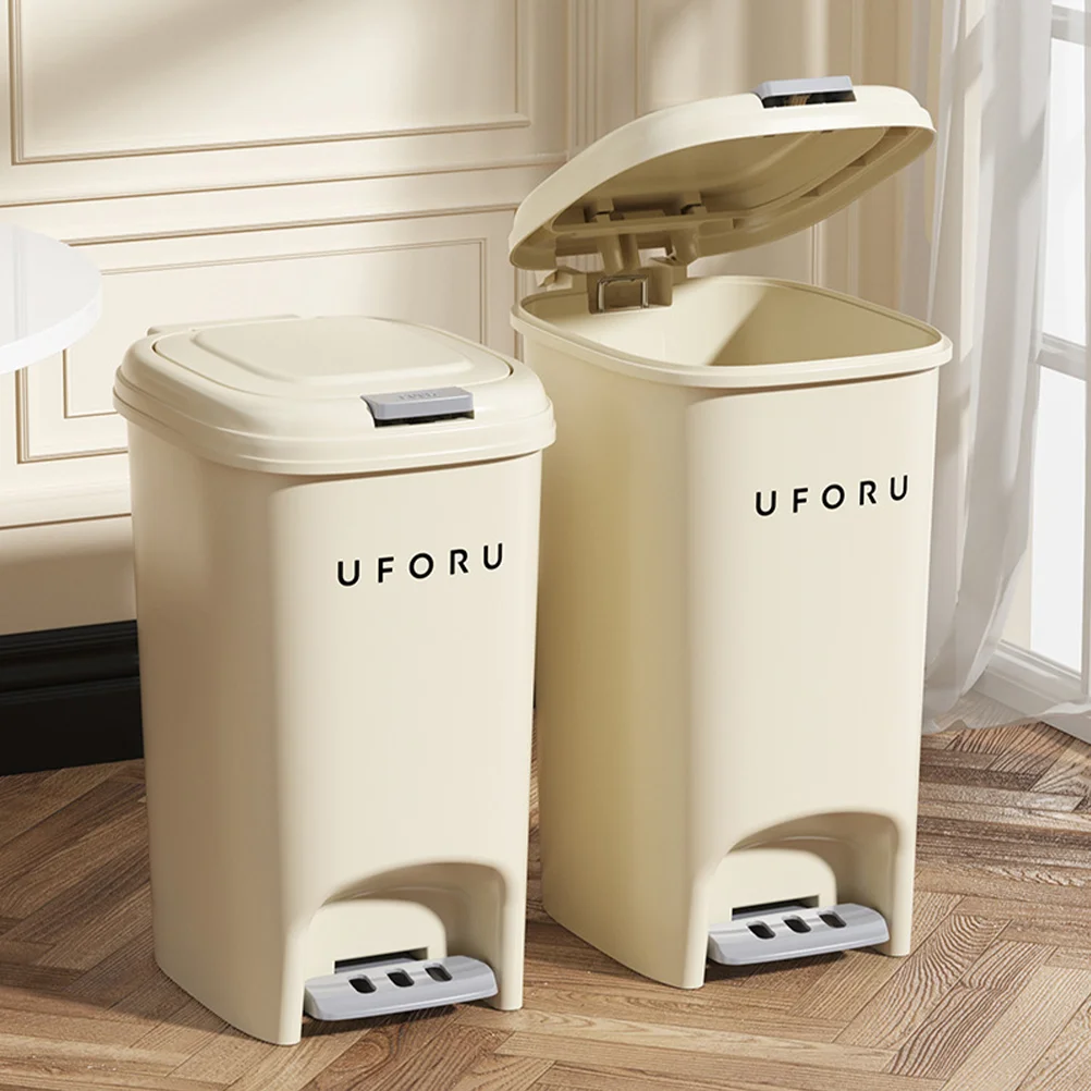 Plastic Trash Can with Lid Step Pedal Garbage Holder Reusable Garbage Can Wastepaper Bucket
Plastic Trash Can with Lid Step Pedal Garbage Holder Reusable Garbage Can Wastepaper Bucket