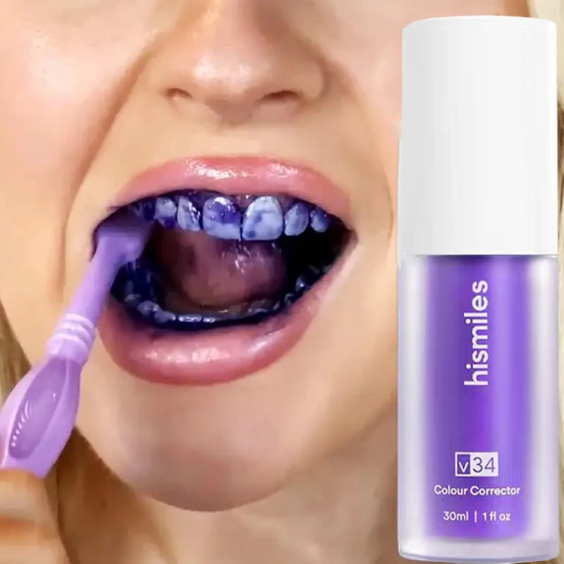 V34 Purple Whitening Toothpaste Removal Tooth Stains Cleaning Oral Hygiene Bleaching Dental Tools Fresh Breath Tooth Care
V34 Purple Whitening Toothpaste Removal Tooth Stains Cleaning Oral Hygiene Bleaching Dental Tools Fresh Breath Tooth Care