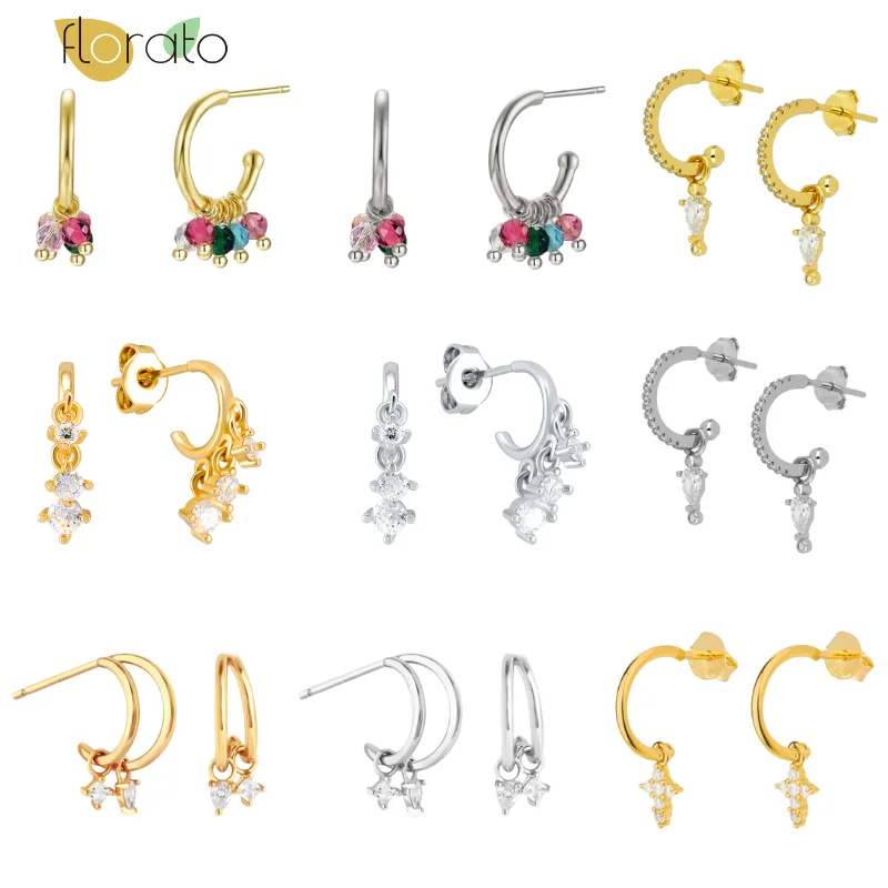 925 Silver Needle C-Shaped Stud Earrings Pave Crystal Cross Earrings For Women Piercing Earrings Jewelry Simple Pendant Earrings
925 Silver Needle C-Shaped Stud Earrings Pave Crystal Cross Earrings For Women Piercing Earrings Jewelry Simple Pendant Earrings