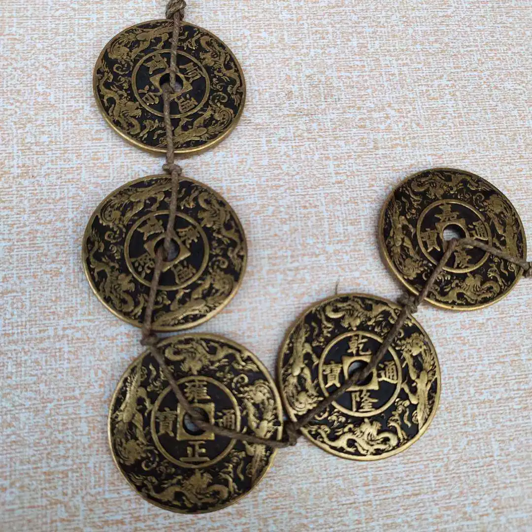 

The ancient coins of the Five Emperors of the Qing Dynasty, with a set five dragon and phoenix emperors for ten thousand years