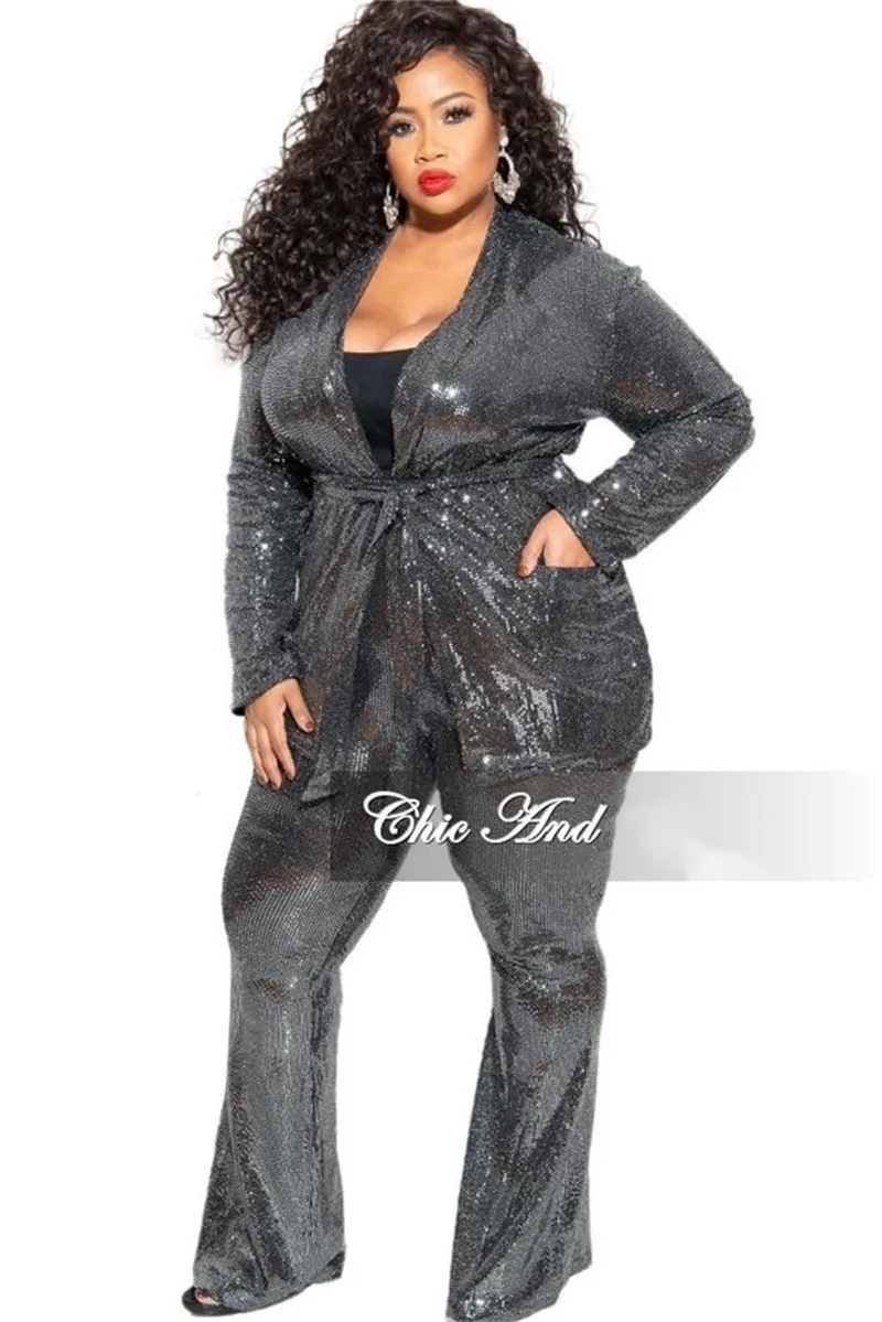 Plus Size Sequins 2 Pcs Women Suit Set Blazer+Pants Black Jacket With Belt Formal OL Business Mother Guest Prom Dress Customize 
Plus Size Sequins 2 Pcs Women Suit Set Blazer+Pants Black Jacket With Belt Formal OL Business Mother Guest Prom Dress Customize