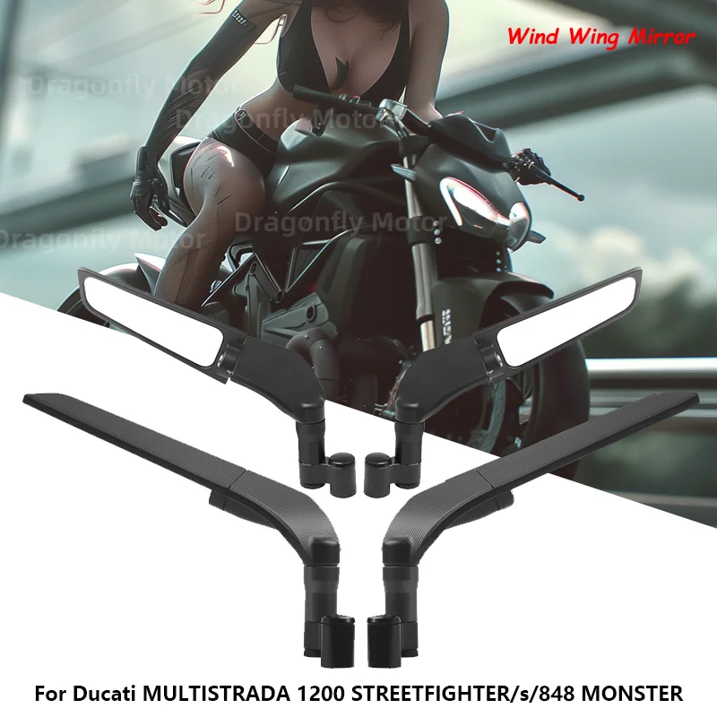 For Ducati MULTISTRADA 1200 STREETFIGHTER/s/848 MONSTER Universal Motorcycle Mirror Wind Wing side Rearview Reversing mirror
For Ducati MULTISTRADA 1200 STREETFIGHTER/s/848 MONSTER Universal Motorcycle Mirror Wind Wing side Rearview Reversing mirror
