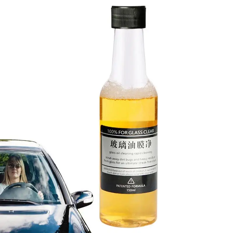 

150ml Glass Oil Film Remover Waterproof Gentle Window Glass Cleaner Windshield Glass Cleaner Agent Deep Cleaning For Cars Suv