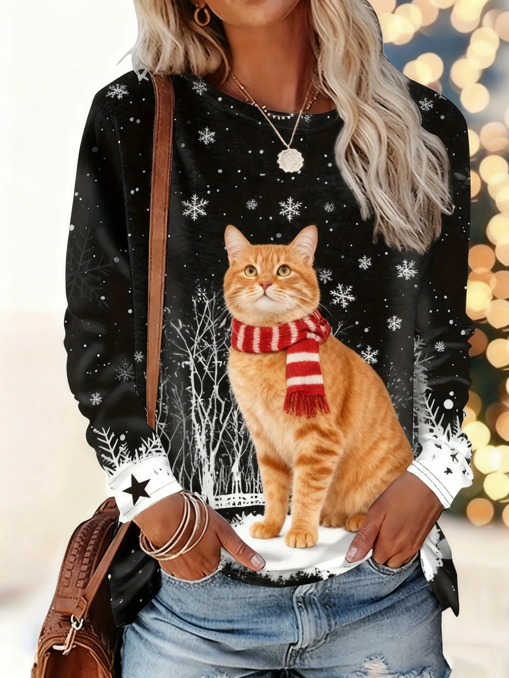 الخريف ندفة الثلج هريرة ثلاثية الأبعاد طباعة طويلة الأكمام تي شيرت المرأة ملابس طويلة الأكمام تي شيرت موضة المتضخم بلايز تيز الإناث الخريف ندفة الثلج هريرة ثلاثية الأبعاد طباعة طويلة الأكمام تي شيرت المرأة ملابس طويلة الأكمام تي شيرت موضة المتضخم بلايز تيز الإناث