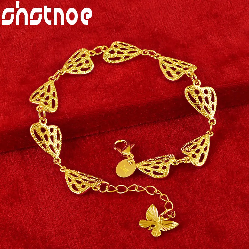 SHSTONE 24K Gold Butterfly Wings Bracelets For Woman Party Wedding Engagement Christmas Fashion Jewelry Lady Gift
SHSTONE 24K Gold Butterfly Wings Bracelets For Woman Party Wedding Engagement Christmas Fashion Jewelry Lady Gift