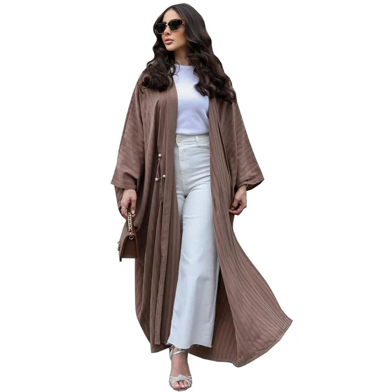 Qscod Modest Fashion Open Oversized Abaya Turkish Stripes Pearl Pins Elegant Long Dresses
Qscod Modest Fashion Open Oversized Abaya Turkish Stripes Pearl Pins Elegant Long Dresses