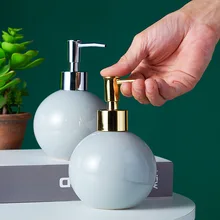 Ceramic Liquid Soap Dispenser Creative Round Pressing Type Soap Bottle Bath Lotion Liquid Shower Bottle Bathroom Accessories 
Ceramic Liquid Soap Dispenser Creative Round Pressing Type Soap Bottle Bath Lotion Liquid Shower Bottle Bathroom Accessories