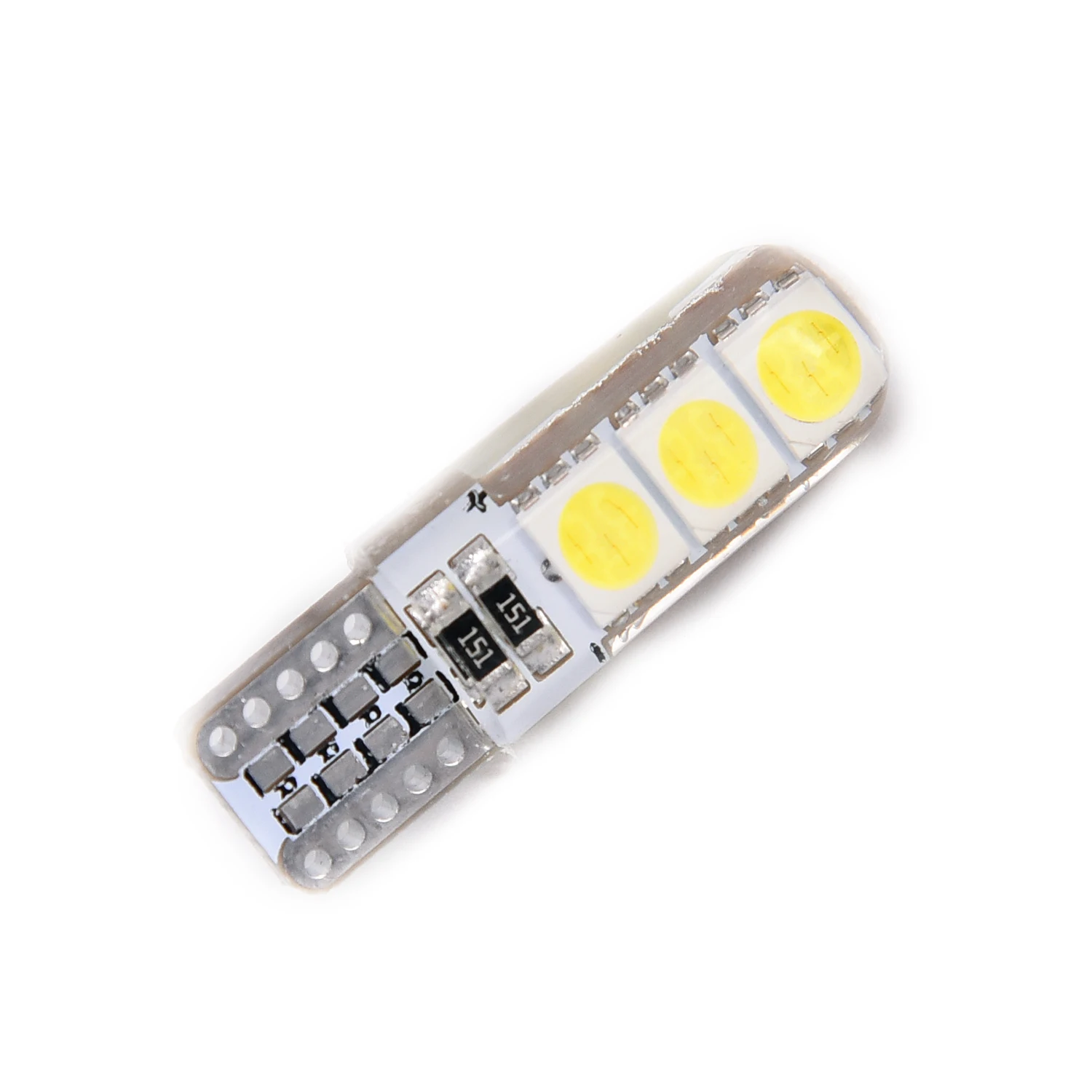 

Silicone Shell Canbus LED Lamp White 12V DC License Plate Dome 10pcs Car T10-5050-6SMD Super Bright Energy Saving