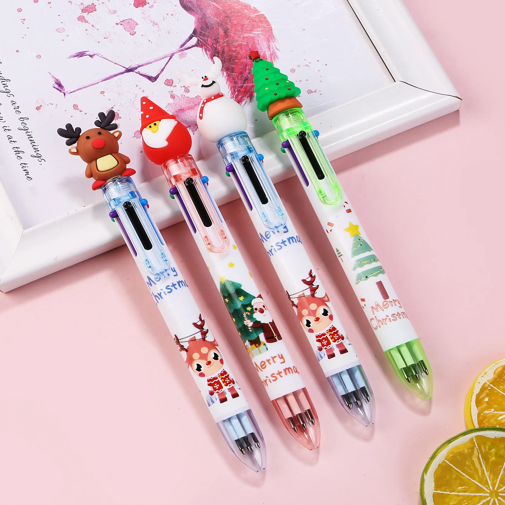 60Pcs Cartoon 6 Color Christmas Ballpoint Pen Cute Santa Claus Elk Snowman Pens Student Writing Tools School Supplies Xmas Gifts
60Pcs Cartoon 6 Color Christmas Ballpoint Pen Cute Santa Claus Elk Snowman Pens Student Writing Tools School Supplies Xmas Gifts