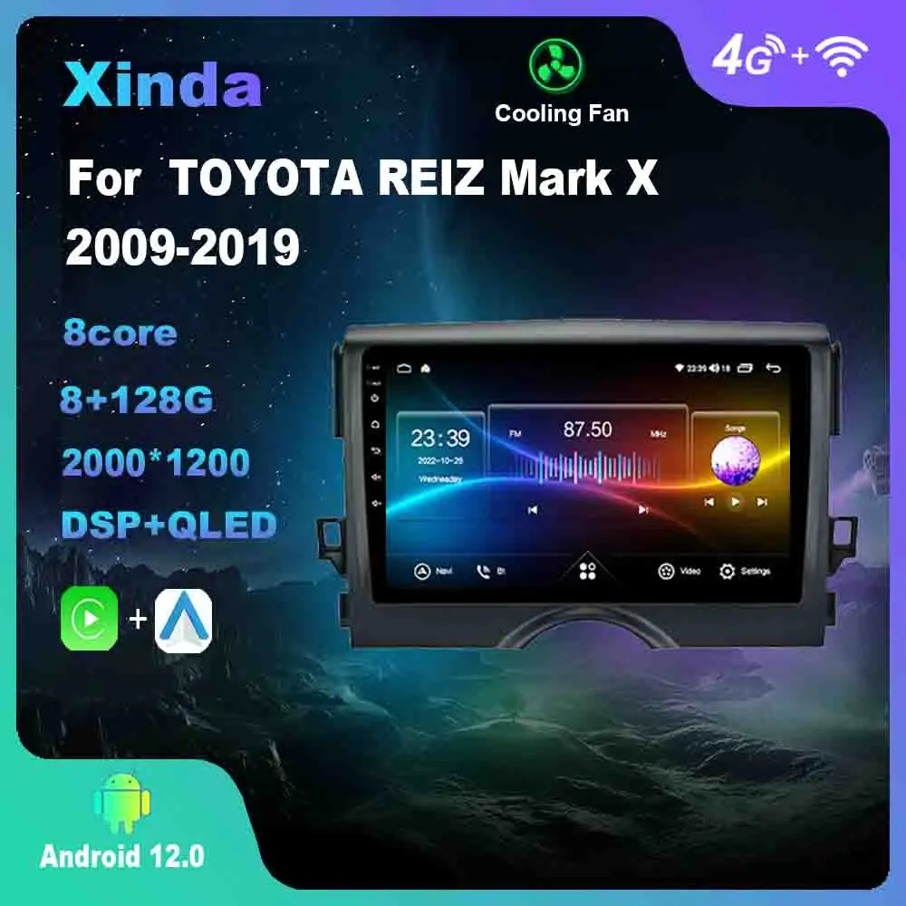 9 дюймов Android 12,0 для TOYOTA REIZ Mark X 2009-2019 мультимедийный плеер Автомагнитола GPS Carplay 4G Bluetooth WiFi DSP
9 дюймов Android 12,0 для TOYOTA REIZ Mark X 2009-2019 мультимедийный плеер Автомагнитола GPS Carplay 4G Bluetooth WiFi DSP