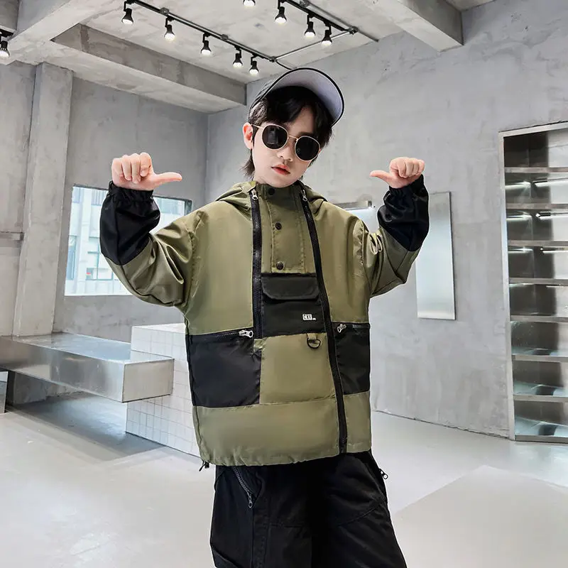 Boys' Outerwear Autumn Children's Windbreaker Double Zipper Fashion Casual Children's Top Boys Clothes
Boys' Outerwear Autumn Children's Windbreaker Double Zipper Fashion Casual Children's Top Boys Clothes