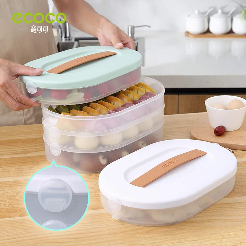 Ecoco Dumpling Storage Box with Lid Multi-layer Tray Eggs Container Stackable Refrigerator Preservation Box Transparent Crisper
Ecoco Dumpling Storage Box with Lid Multi-layer Tray Eggs Container Stackable Refrigerator Preservation Box Transparent Crisper