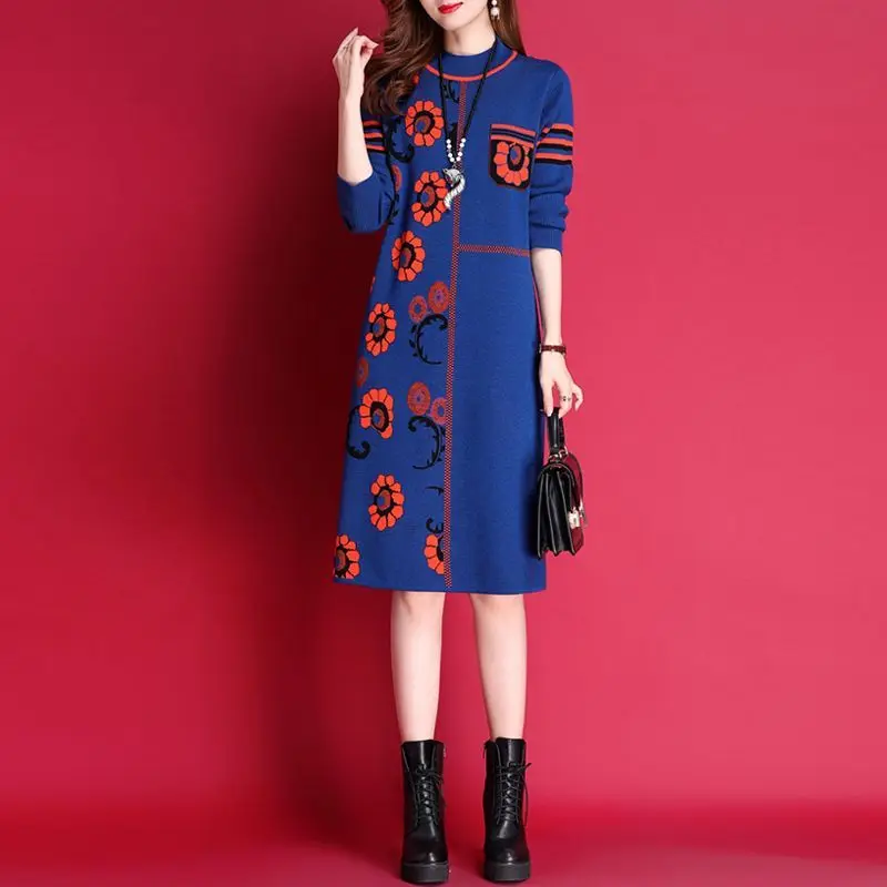 New Sweater Woman 2023 Fashion Pullover Dress Female Long Sleeve Top Sweaters Knit Elegant Print Floral for Women G658
New Sweater Woman 2023 Fashion Pullover Dress Female Long Sleeve Top Sweaters Knit Elegant Print Floral for Women G658