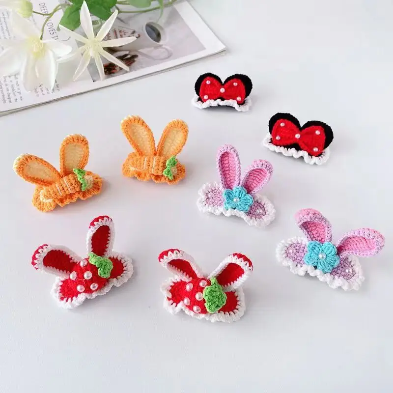 2023 New Pet Hairpins Dog Hand Woven Rabbit Hair Clips for Puppy Dogs Cat Yorkie Teddy Sunflower BB Clip Knitted Rabbit Ears
2023 New Pet Hairpins Dog Hand Woven Rabbit Hair Clips for Puppy Dogs Cat Yorkie Teddy Sunflower BB Clip Knitted Rabbit Ears