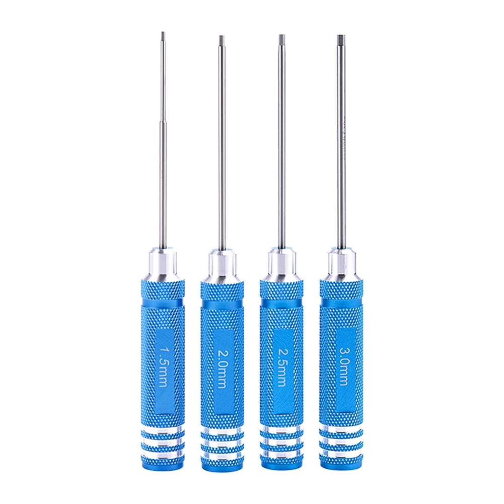 

4pcs Hex Wrench Screwdrive 1.5/2/2.5/3.0mm For RC Hobby Bench Work Precision Engineering Rc Cars Boat Rc Helicopter Hand Tool