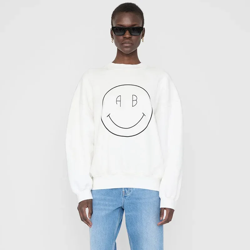 2023 New Early Autumn Small Big Smiling Face Printed Inside Fleece Round Neck Women Plus Fleece Sweater
2023 New Early Autumn Small Big Smiling Face Printed Inside Fleece Round Neck Women Plus Fleece Sweater